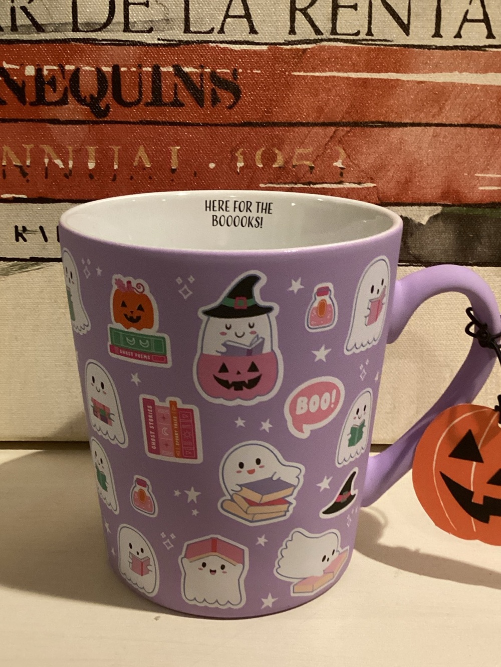 Super Cute Ghosts Reading Books Halloween Mug 👻